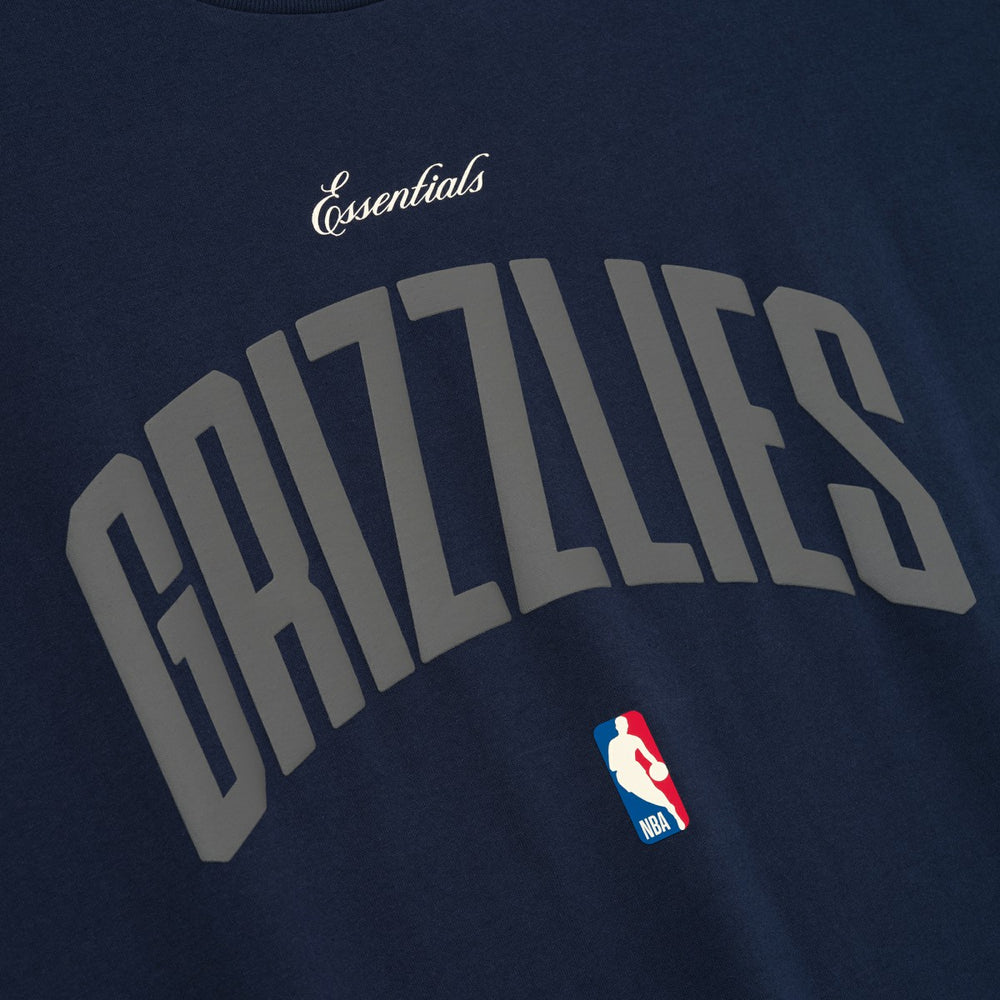 NBA - Memphis Grizzlies Fear of God x NBA Unisex 90s Fit T-Shirt - Navy