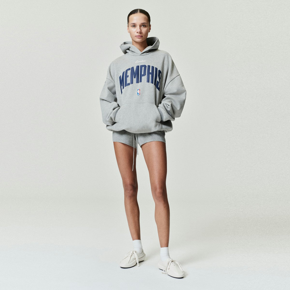 NBA - Memphis Grizzlies Fear of God x NBA Unisex 90s Hoodie - Heather Gray