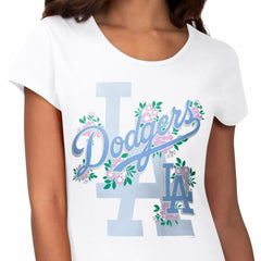 Los Angeles Dodgers G-III 4Her by Carl Banks Women's Floral Endzone T-Shirt for sale