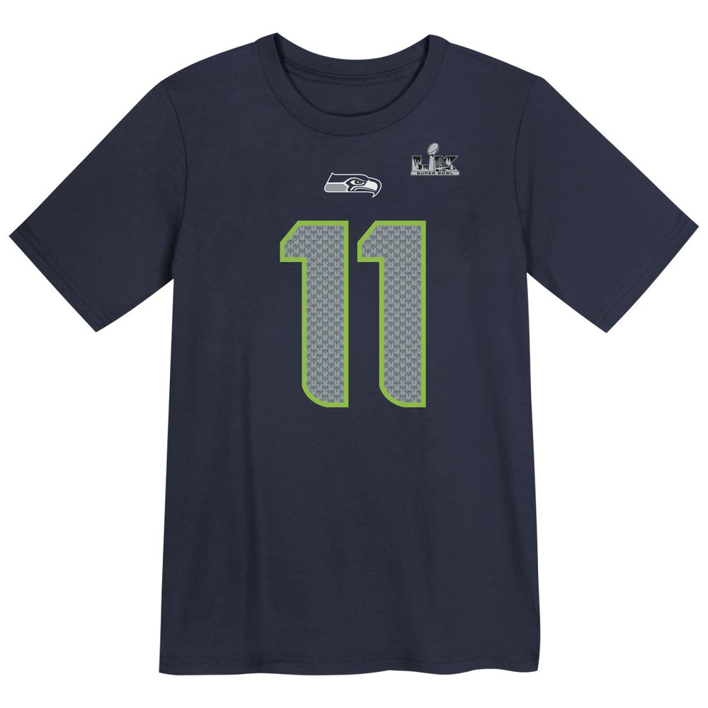 Jaxon Smith-Njigba Seattle Seahawks Preschool Super Bowl LX Patch Name & Number T-Shirt College Navy - Nike