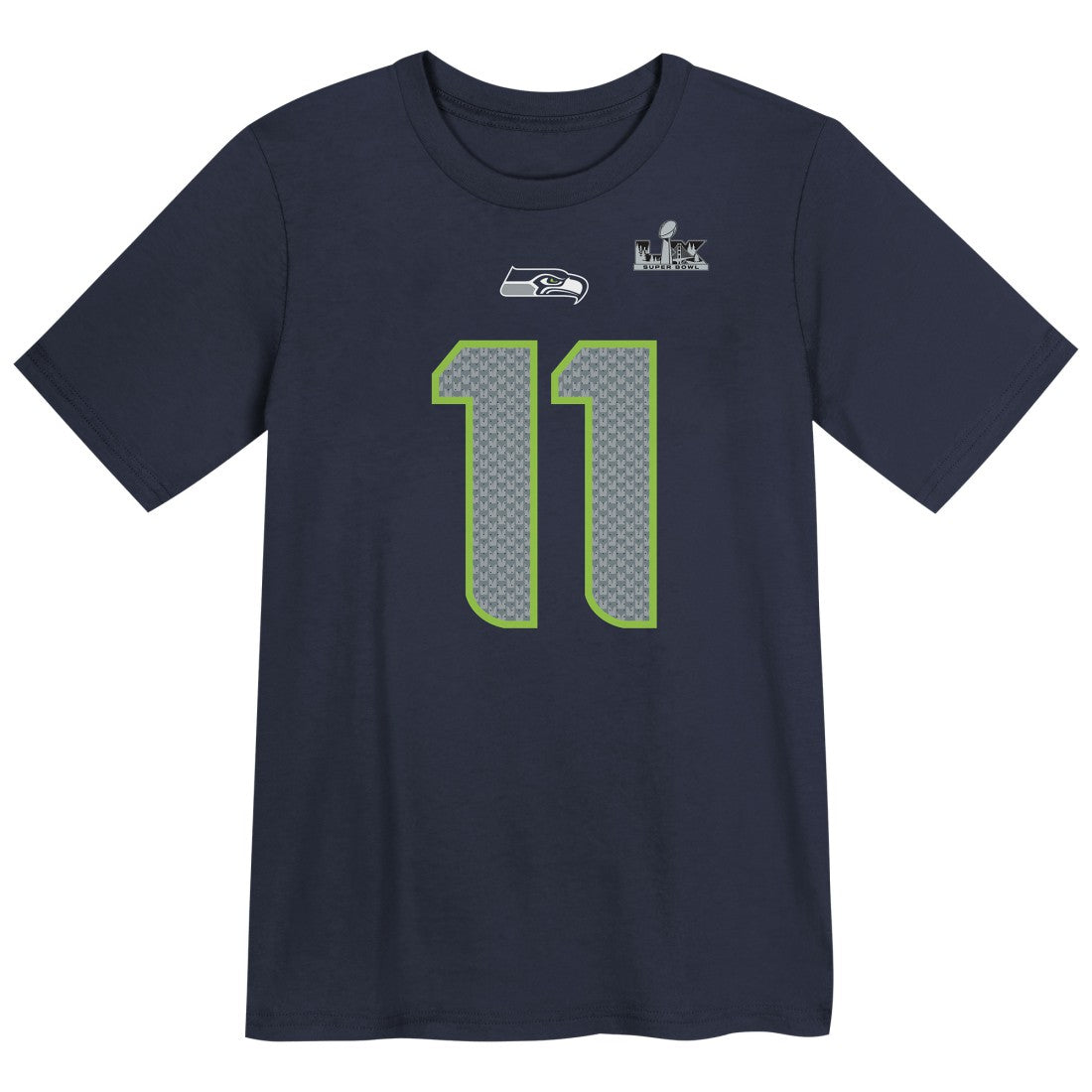 Jaxon Smith-Njigba Seattle Seahawks Preschool Super Bowl LX Patch Name & Number T-Shirt College Navy - Nike