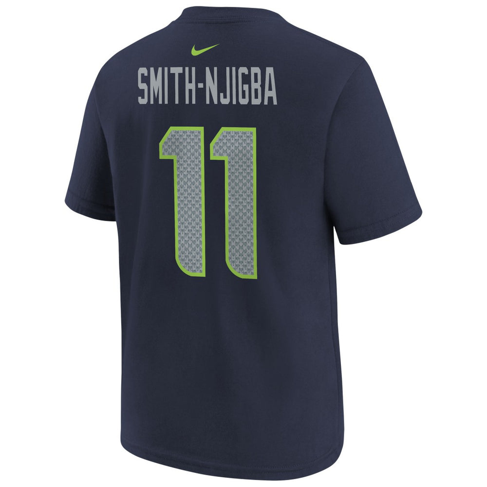 Jaxon Smith-Njigba Seattle Seahawks Youth Super Bowl LX Patch Name & Number T-Shirt College Navy - Nike
