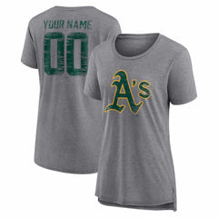 Athletics Women's Heritage Personalized Any Name & Number Tri-Blend T-Shirt Sale