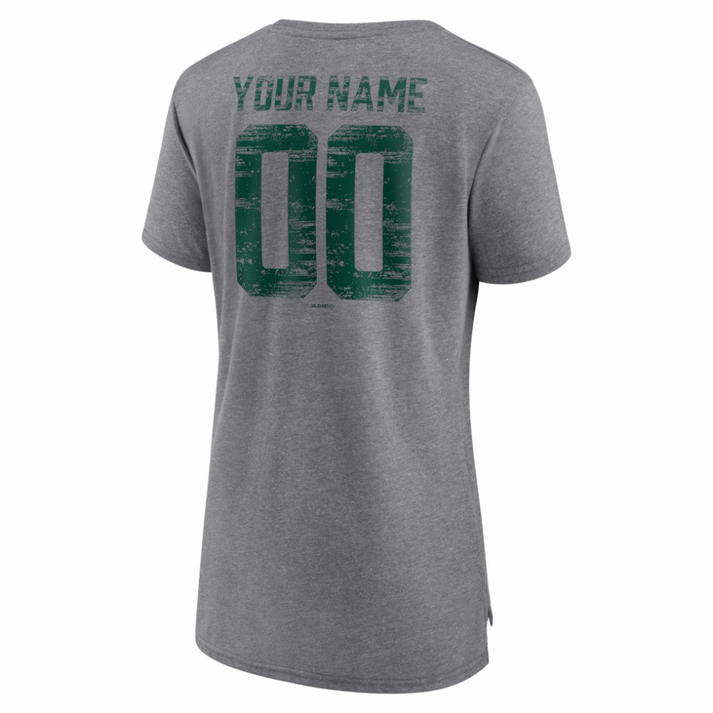 Athletics Women's Heritage Personalized Any Name & Number Tri-Blend T-Shirt Sale