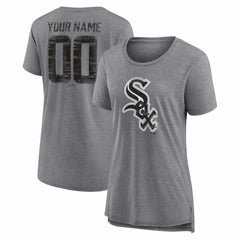 Chicago White Sox Women's Heritage Personalized Any Name & Number Tri-Blend T-Shirt Lifestyle