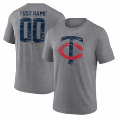 Minnesota Twins Heritage Personalized Any Name & Number Tri-Blend T-Shirt for sale