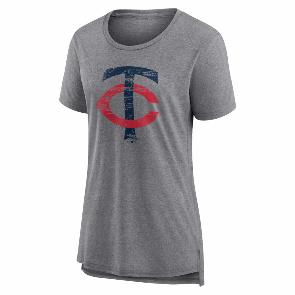 Minnesota Twins Women's Heritage Personalized Any Name & Number Tri-Blend T-Shirt Clearance