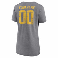 San Diego Padres Women's Heritage Personalized Any Name & Number Tri-Blend T-Shirt for sale