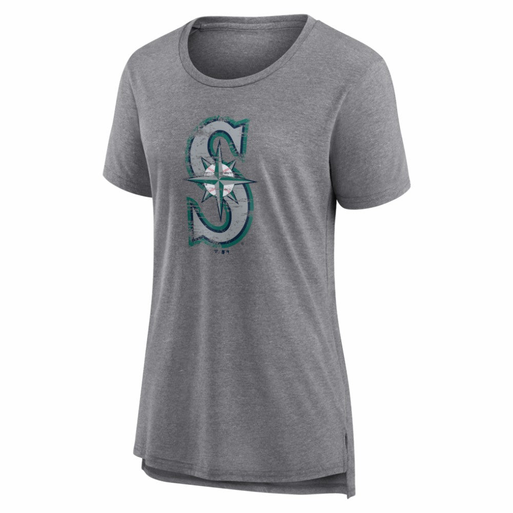 Seattle Mariners Women's Heritage Personalized Any Name & Number Tri-Blend T-Shirt Online