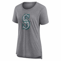 Seattle Mariners Women's Heritage Personalized Any Name & Number Tri-Blend T-Shirt Online