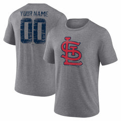 St. Louis Cardinals Heritage Personalized Any Name & Number Tri-Blend T-Shirt discount