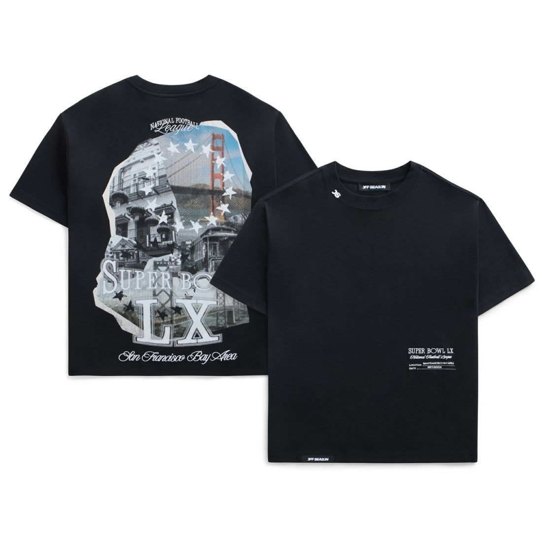 Off Season x NFL Unisex Super Bowl LX Graphic T-Shirt Black - NFL