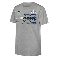 New England Patriots Youth Super Bowl LX Roster T-Shirt Heather Gray - Fanatics