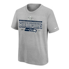 Seattle Seahawks Youth 2025 NFC Champions Locker Room Trophy Collection Authentic T-Shirt Gray - Nike