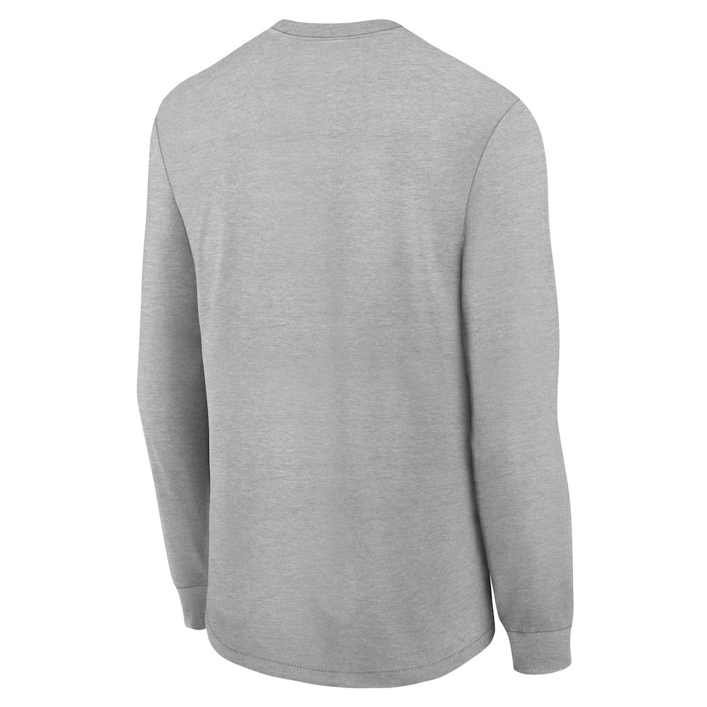 New England Patriots Youth 2025 AFC Champions Locker Room Trophy Collection Long Sleeve T-Shirt Gray - Nike