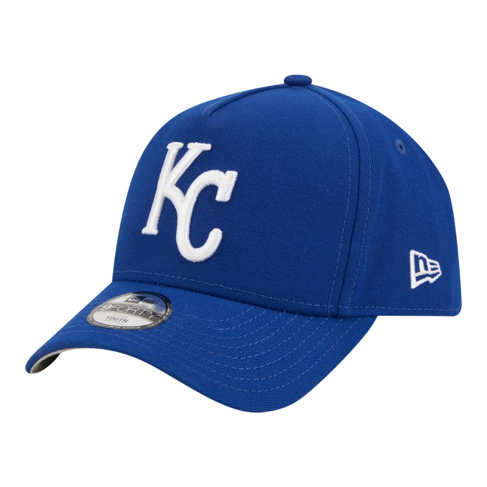 Kansas City Royals New Era Youth 9FORTY A-Frame Adjustable Hat Lifestyle