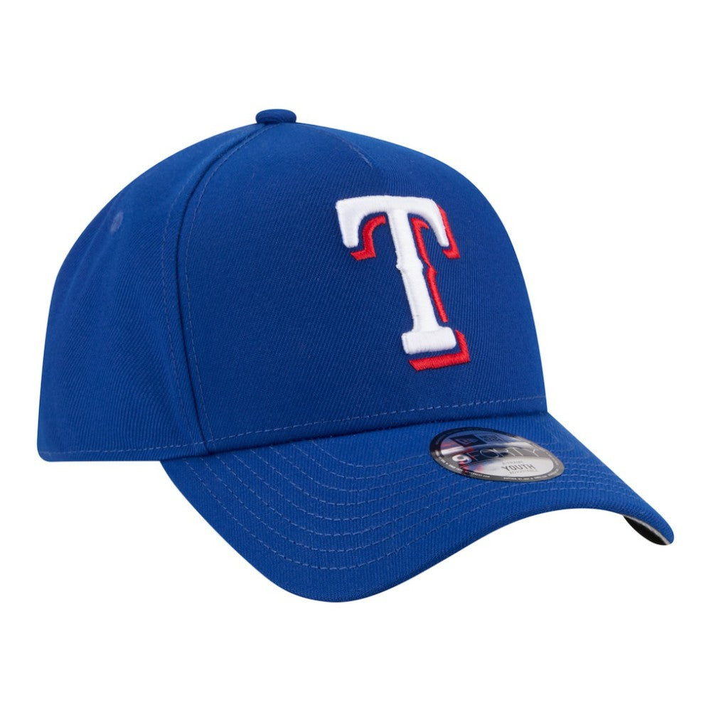 Texas Rangers New Era Youth 9FORTY A-Frame Adjustable Hat On Sale