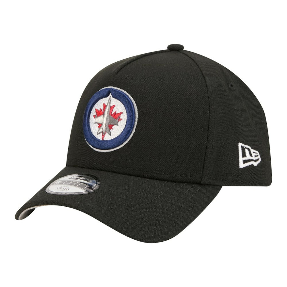 Winnipeg Jets - New Era Youth 9FORTY A-Frame Adjustable Hat Black