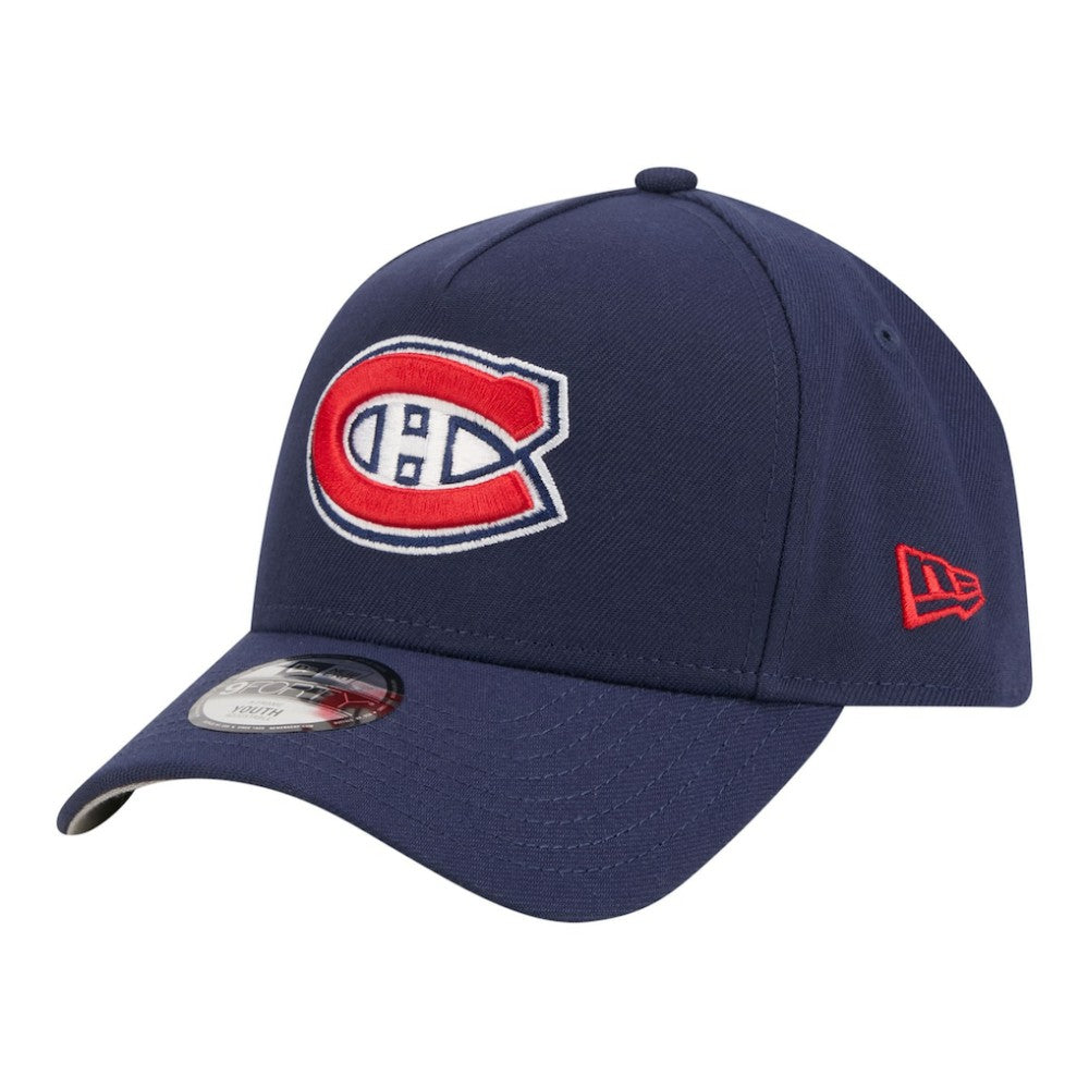 Montreal Canadiens - New Era Youth 9FORTY A-Frame Adjustable Hat Navy