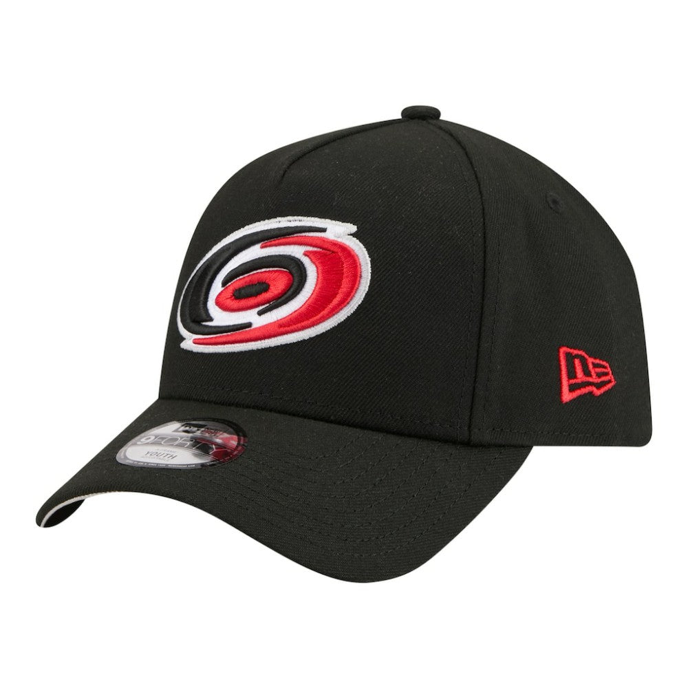 Carolina Hurricanes - New Era Youth 9FORTY A-Frame Adjustable Hat Black