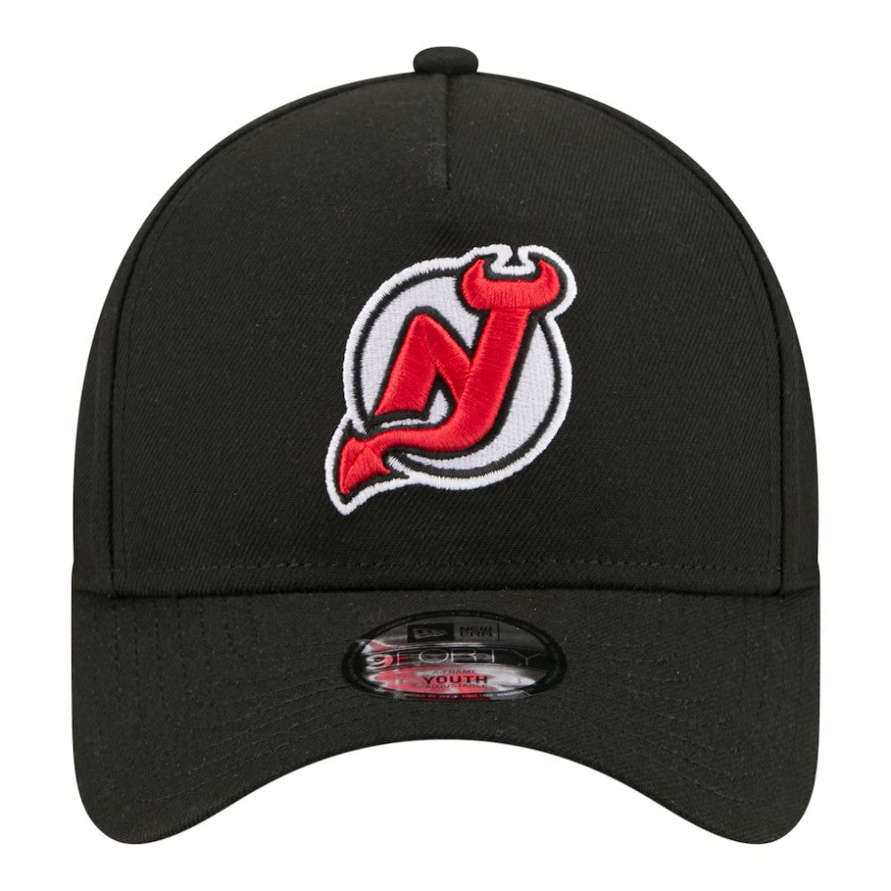 New Jersey Devils - New Era Youth 9FORTY A-Frame Adjustable Hat Black