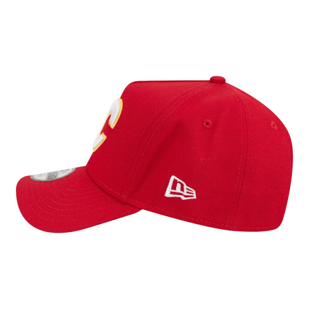 Calgary Flames - New Era Youth 9FORTY A-Frame Adjustable Hat Red