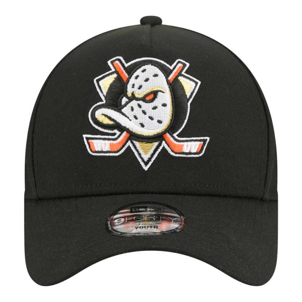 Anaheim Ducks - New Era Youth 9FORTY A-Frame Adjustable Hat Black