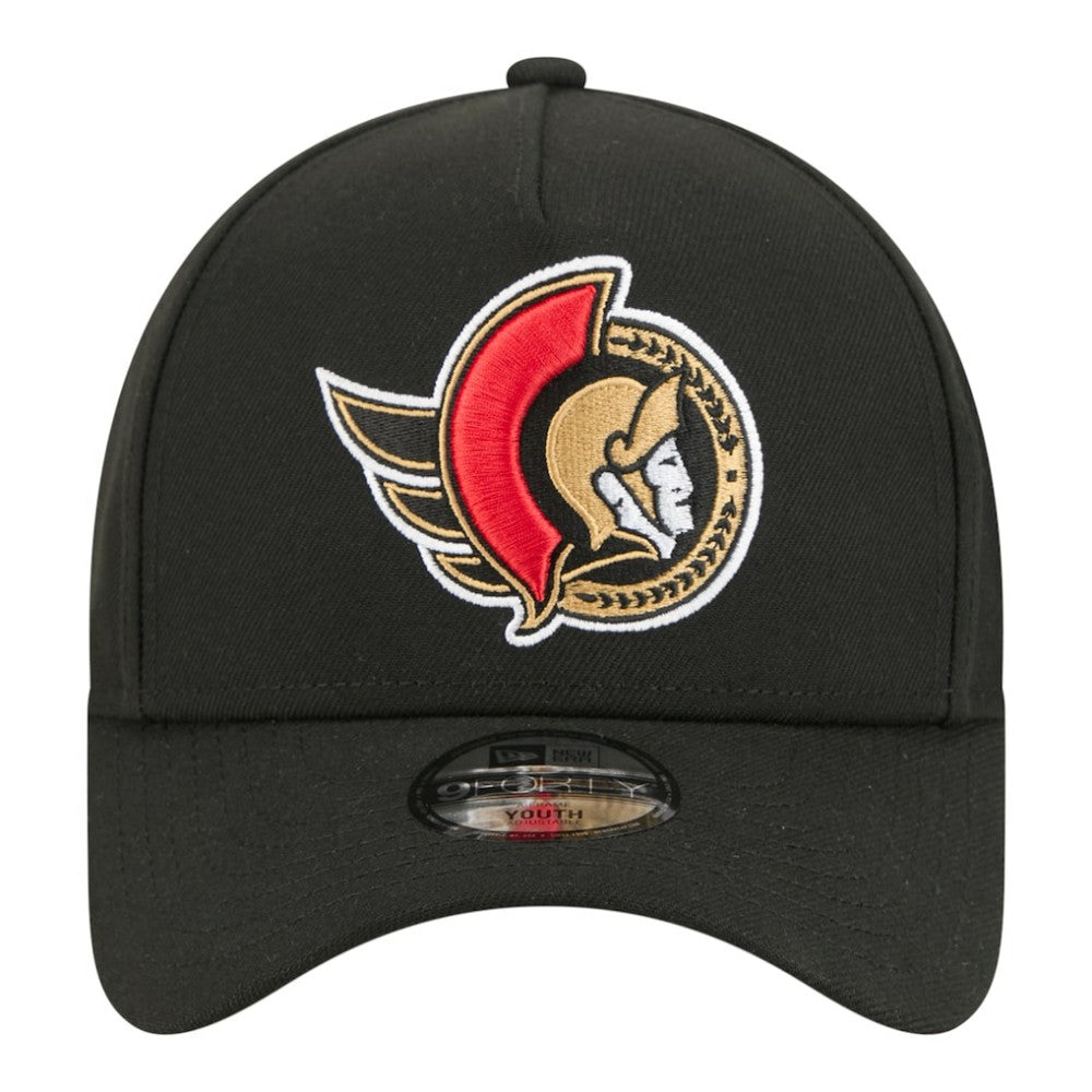 Ottawa Senators - New Era Youth 9FORTY A-Frame Adjustable Hat Black