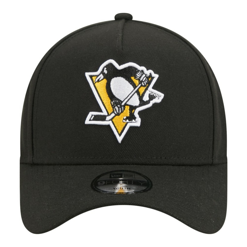 Pittsburgh Penguins New Era Youth 9FORTY A-Frame Adjustable Hat Black