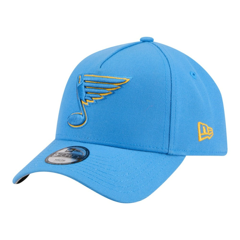 St. Louis Blues - New Era Youth 9FORTY A-Frame Adjustable Hat Blue