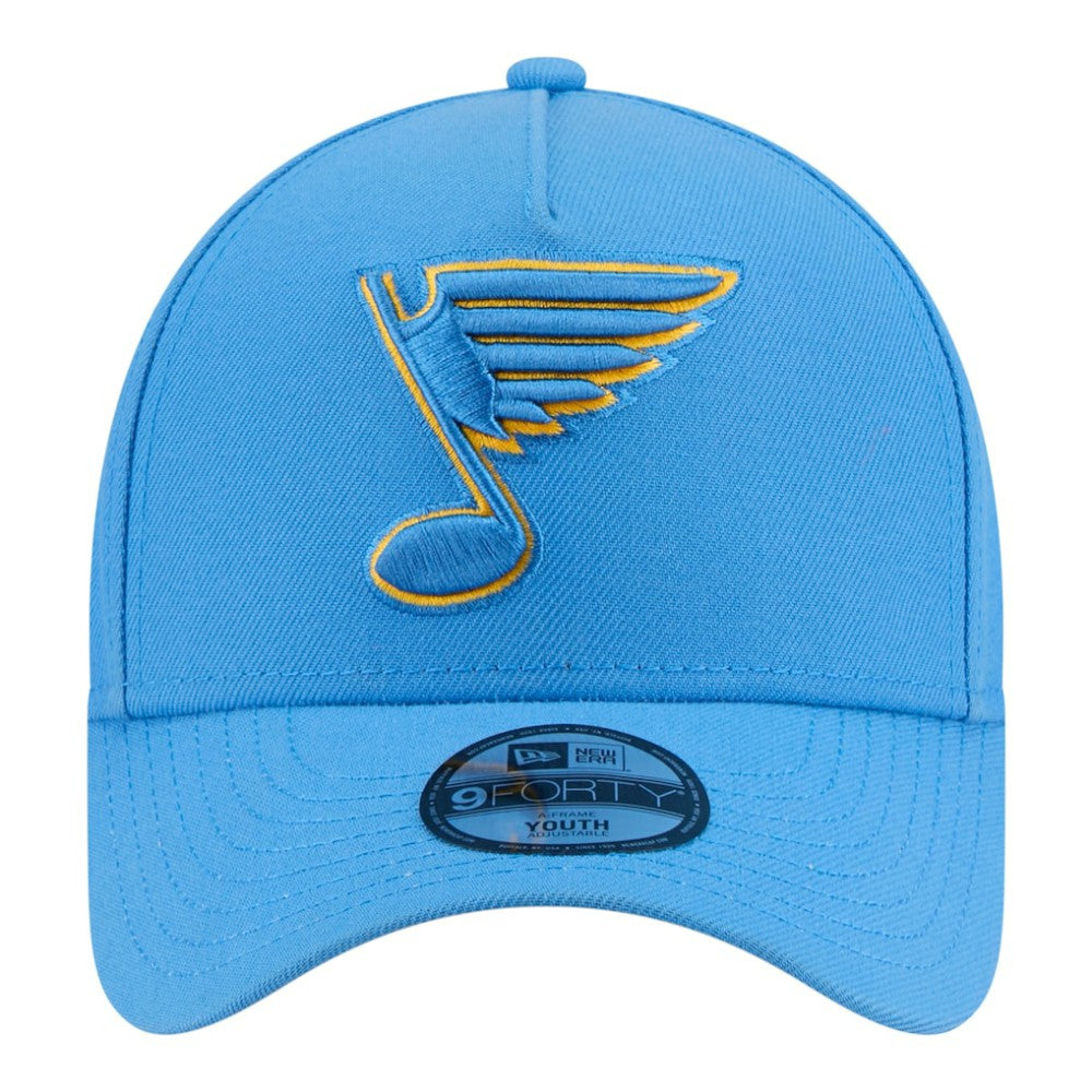 St. Louis Blues - New Era Youth 9FORTY A-Frame Adjustable Hat Blue