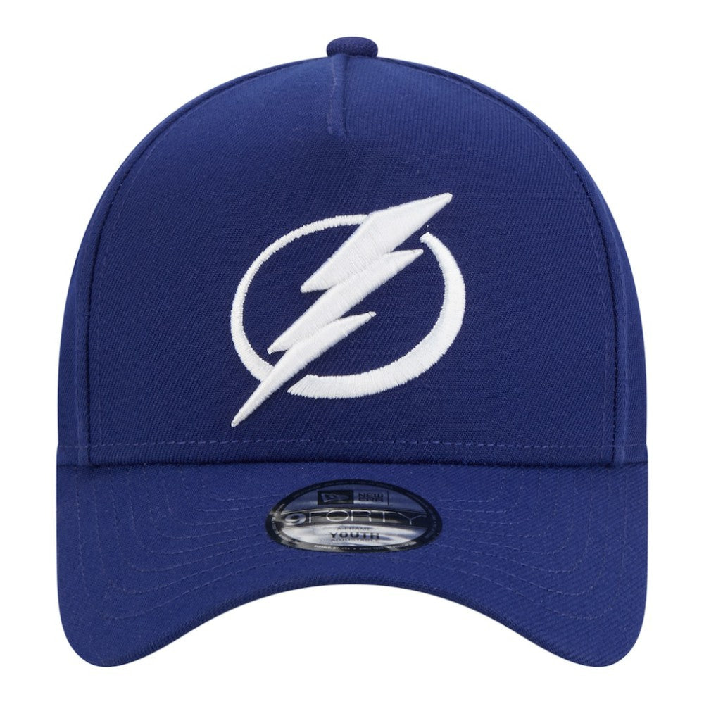 Tampa Bay Lightning - New Era Youth 9FORTY A-Frame Adjustable Hat Blue