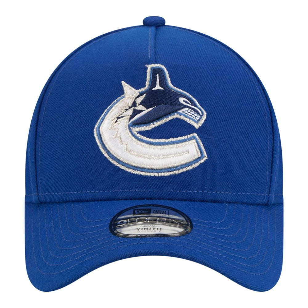 Vancouver Canucks - New Era Youth 9FORTY A-Frame Adjustable Hat Blue