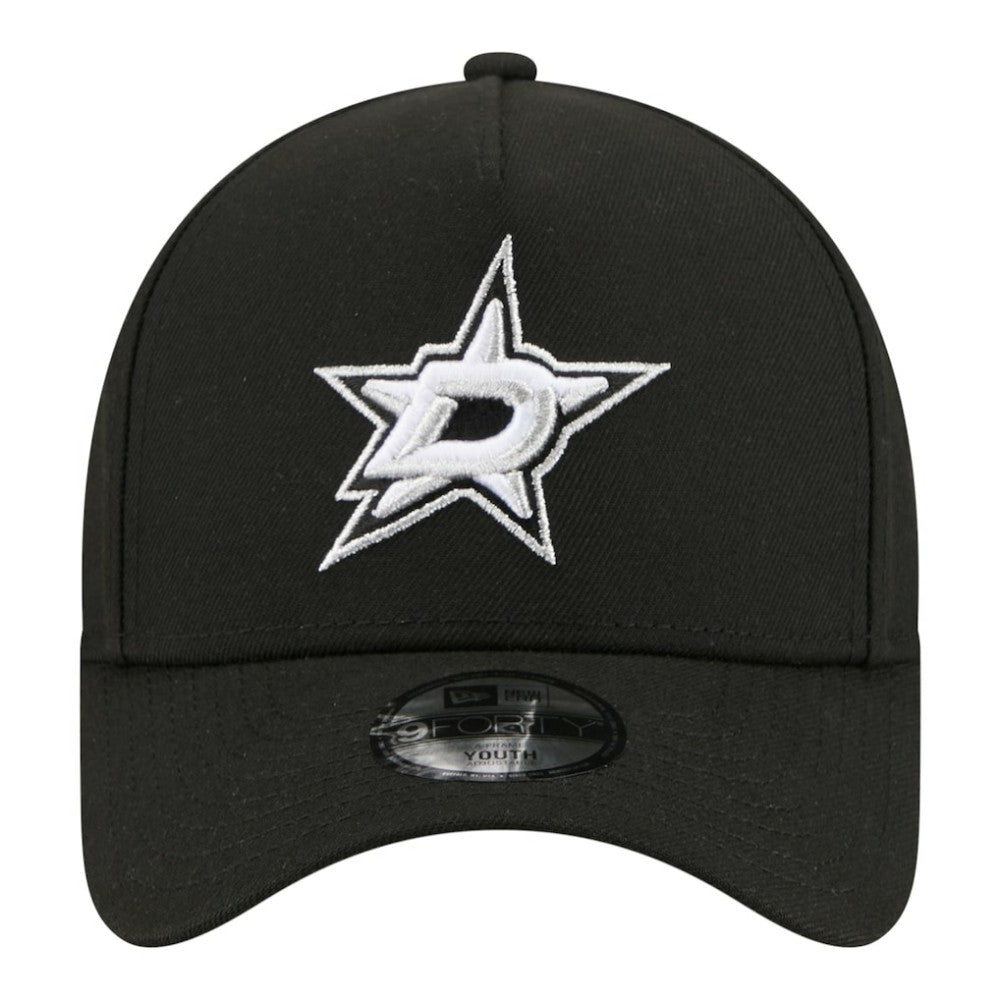 Dallas Stars - New Era Youth 9FORTY A-Frame Adjustable Hat Black