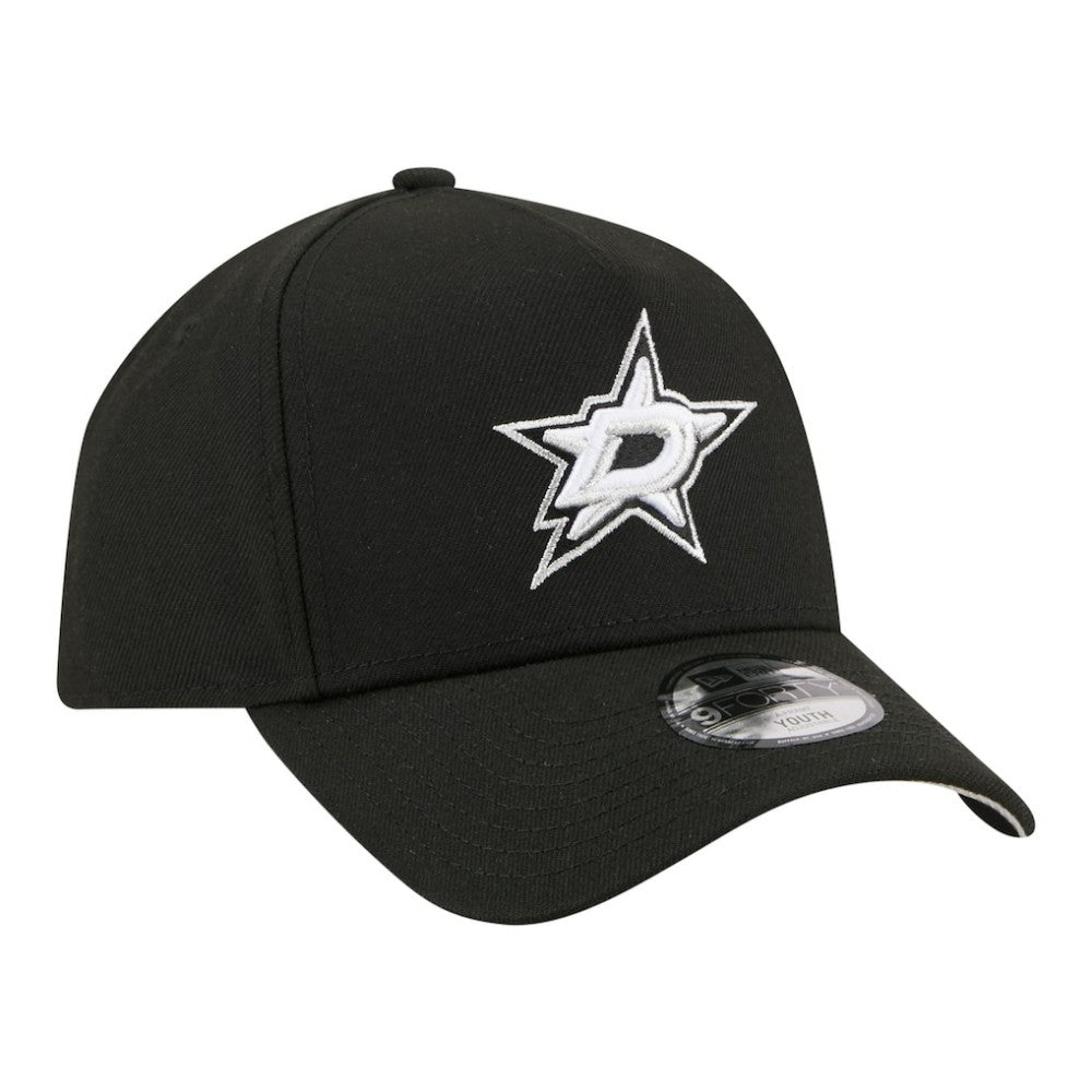 Dallas Stars - New Era Youth 9FORTY A-Frame Adjustable Hat Black