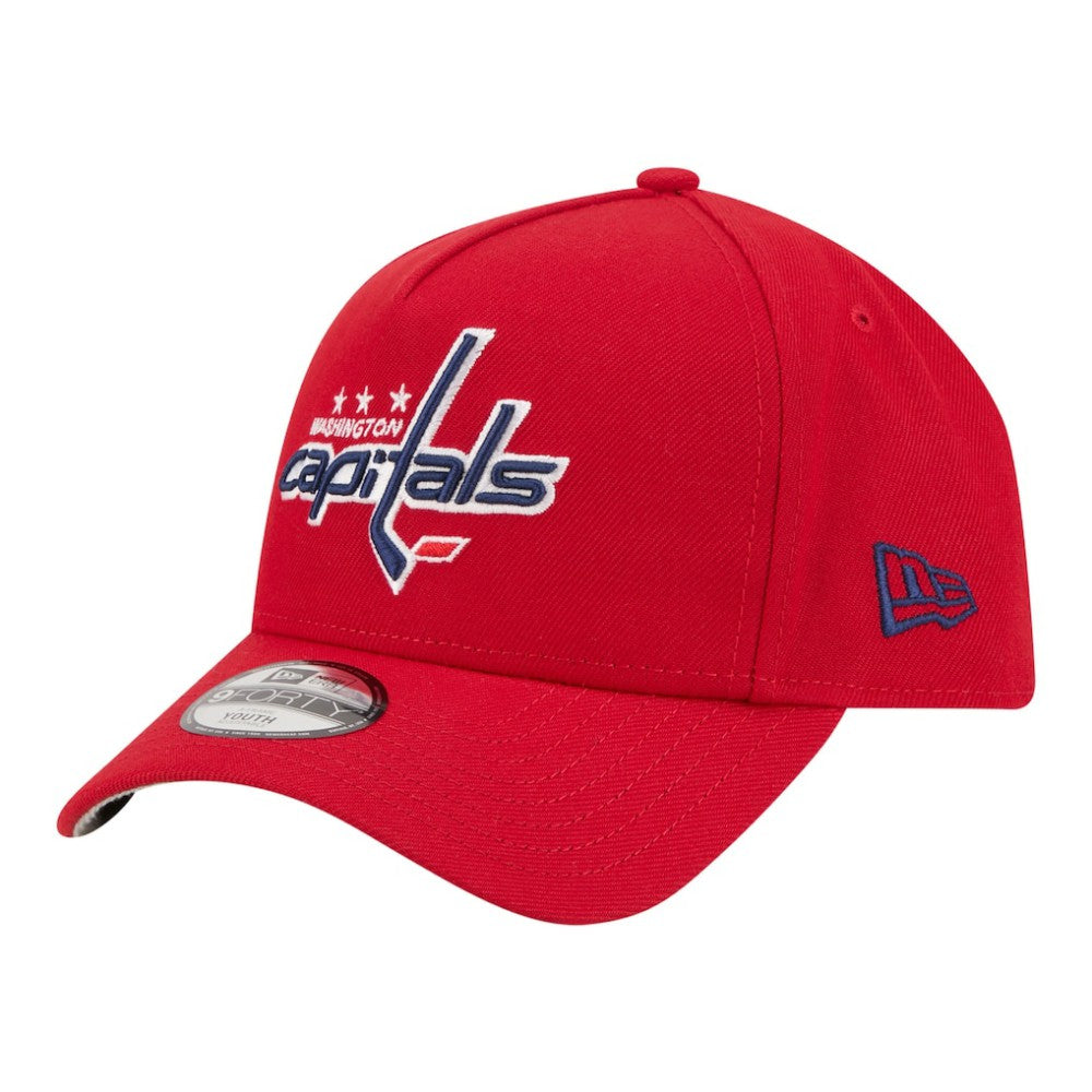 Washington Capitals New Era Youth 9FORTY A-Frame Adjustable Hat Red