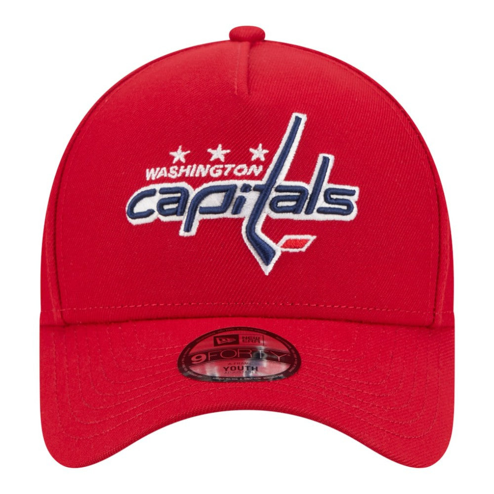 Washington Capitals New Era Youth 9FORTY A-Frame Adjustable Hat Red