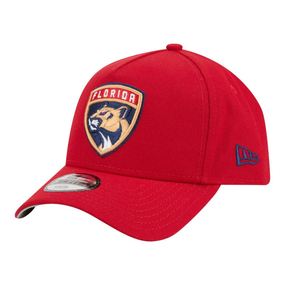 Florida Panthers - New Era Youth 9FORTY A-Frame Adjustable Hat Red