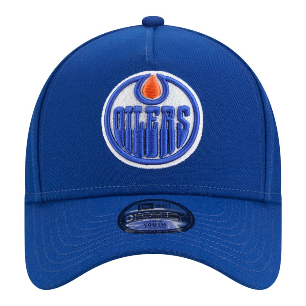 Edmonton Oilers - New Era Youth 9FORTY A-Frame Adjustable Hat Royal