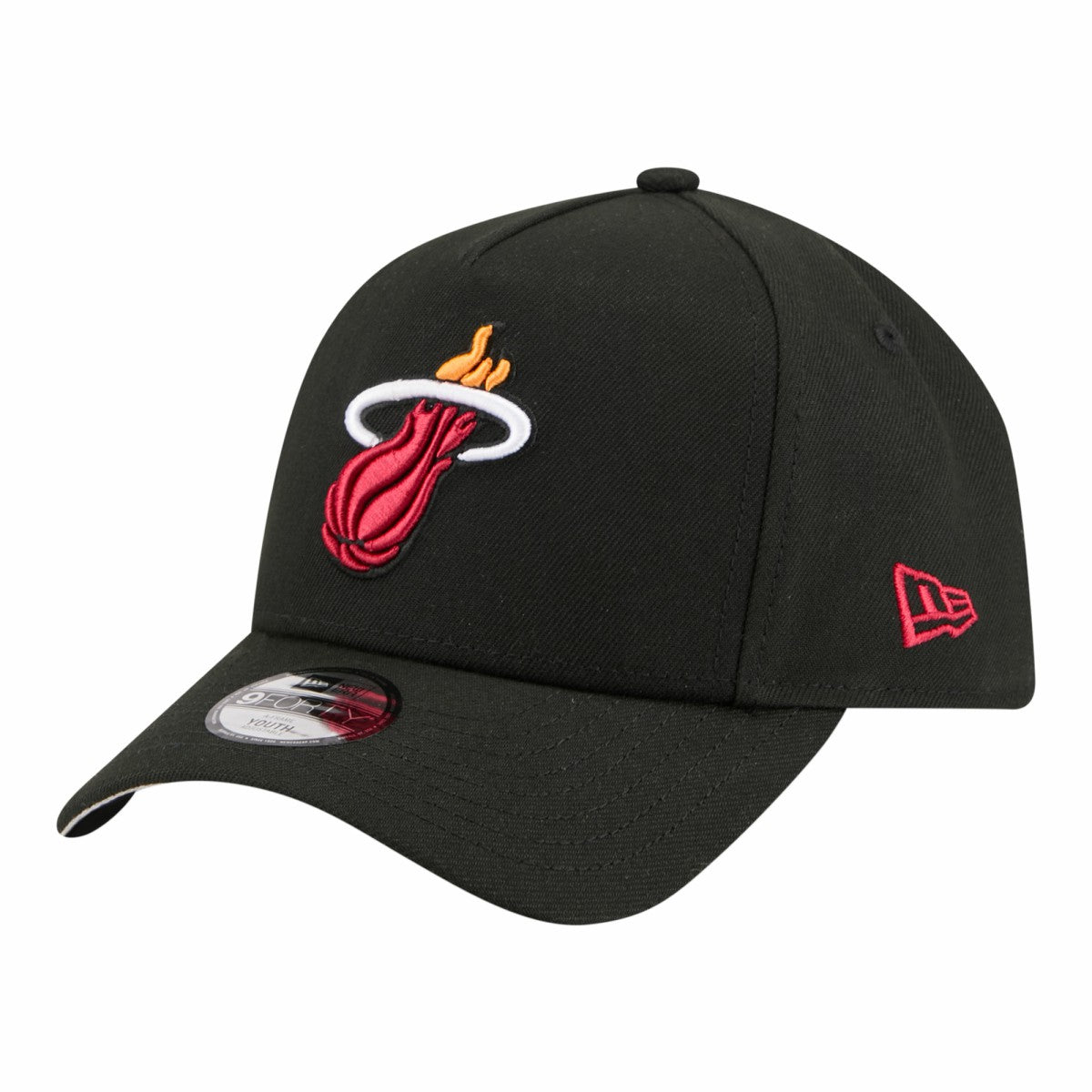 New Era - Miami Heat Youth 9FORTY A-Frame Adjustable Hat - Black