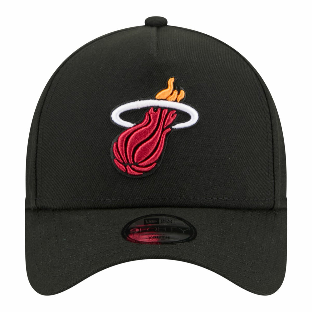 New Era - Miami Heat Youth 9FORTY A-Frame Adjustable Hat - Black