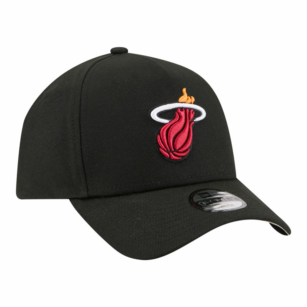 New Era - Miami Heat Youth 9FORTY A-Frame Adjustable Hat - Black