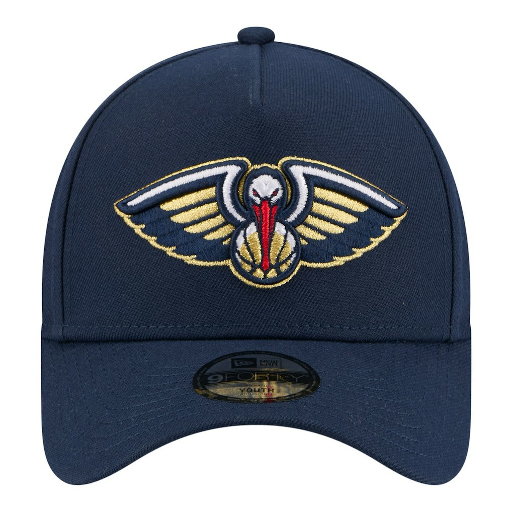 New Era - New Orleans Pelicans Youth 9FORTY A-Frame Adjustable Hat - Navy