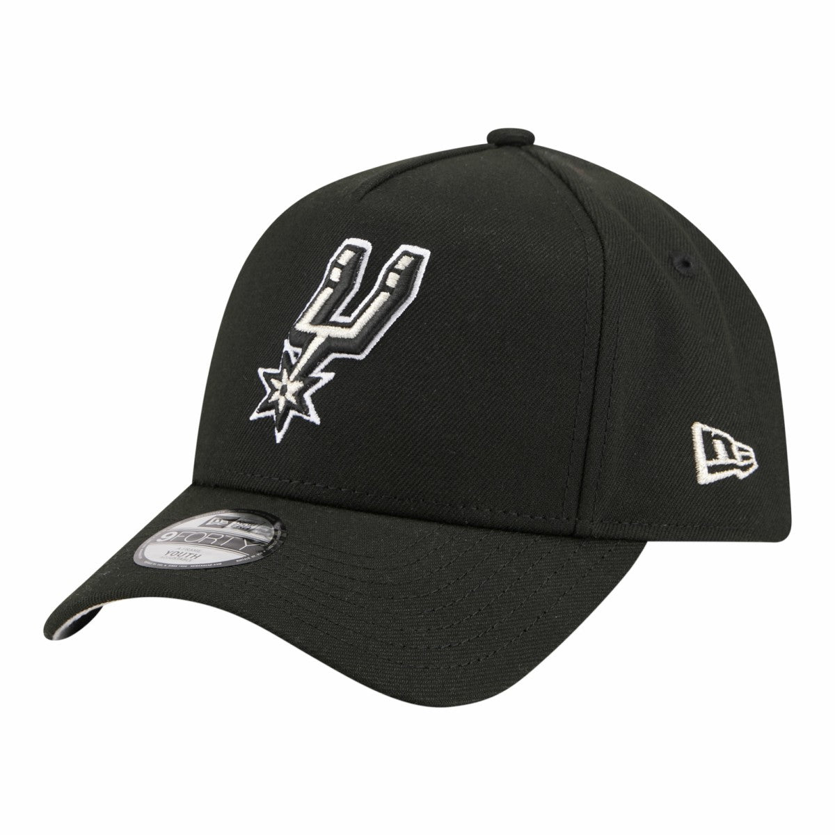 New Era - San Antonio Spurs Youth 9FORTY A-Frame Adjustable Hat - Black