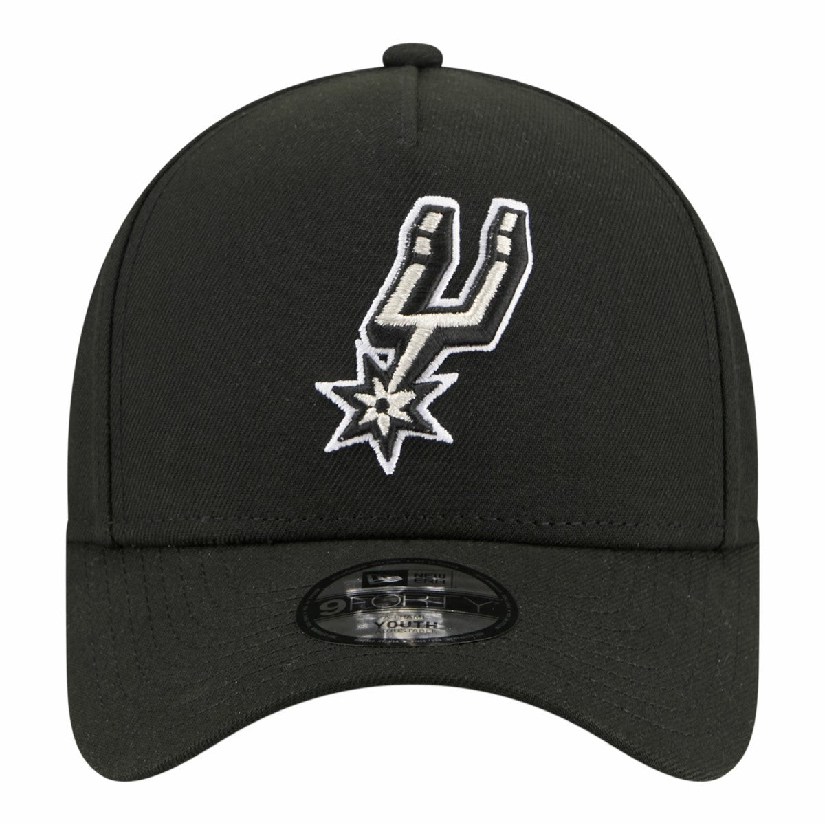 New Era - San Antonio Spurs Youth 9FORTY A-Frame Adjustable Hat - Black