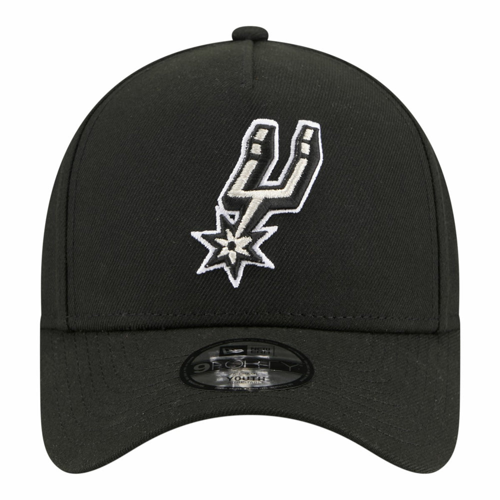 New Era - San Antonio Spurs Youth 9FORTY A-Frame Adjustable Hat - Black