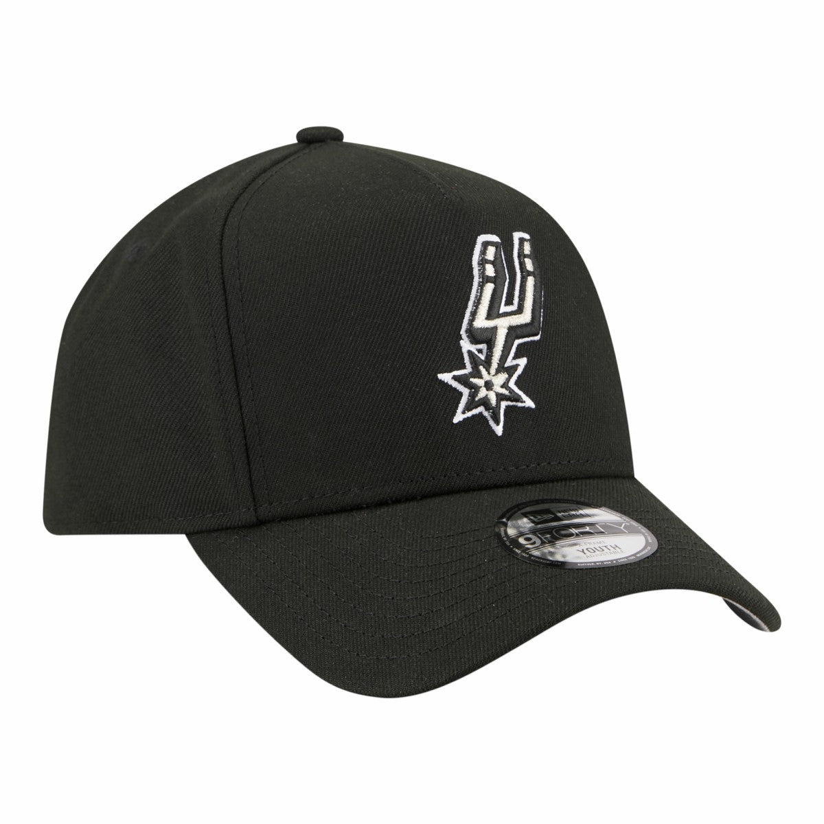 New Era - San Antonio Spurs Youth 9FORTY A-Frame Adjustable Hat - Black