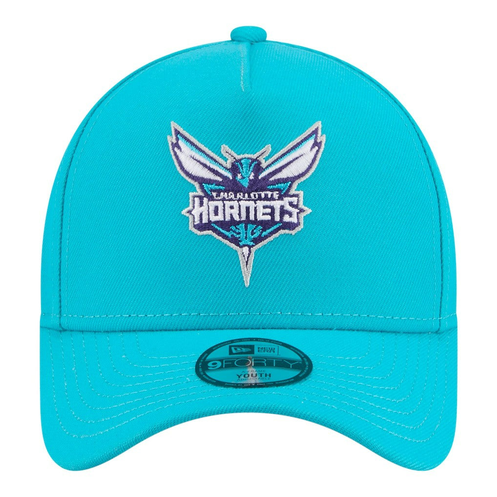 New Era - Charlotte Hornets Youth 9FORTY A-Frame Adjustable Hat - Teal
