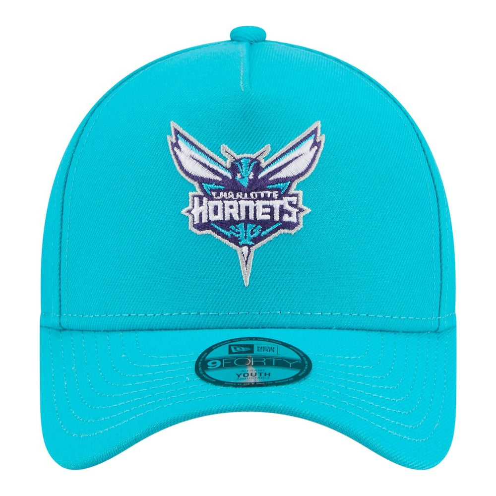 New Era - Charlotte Hornets Youth 9FORTY A-Frame Adjustable Hat - Teal