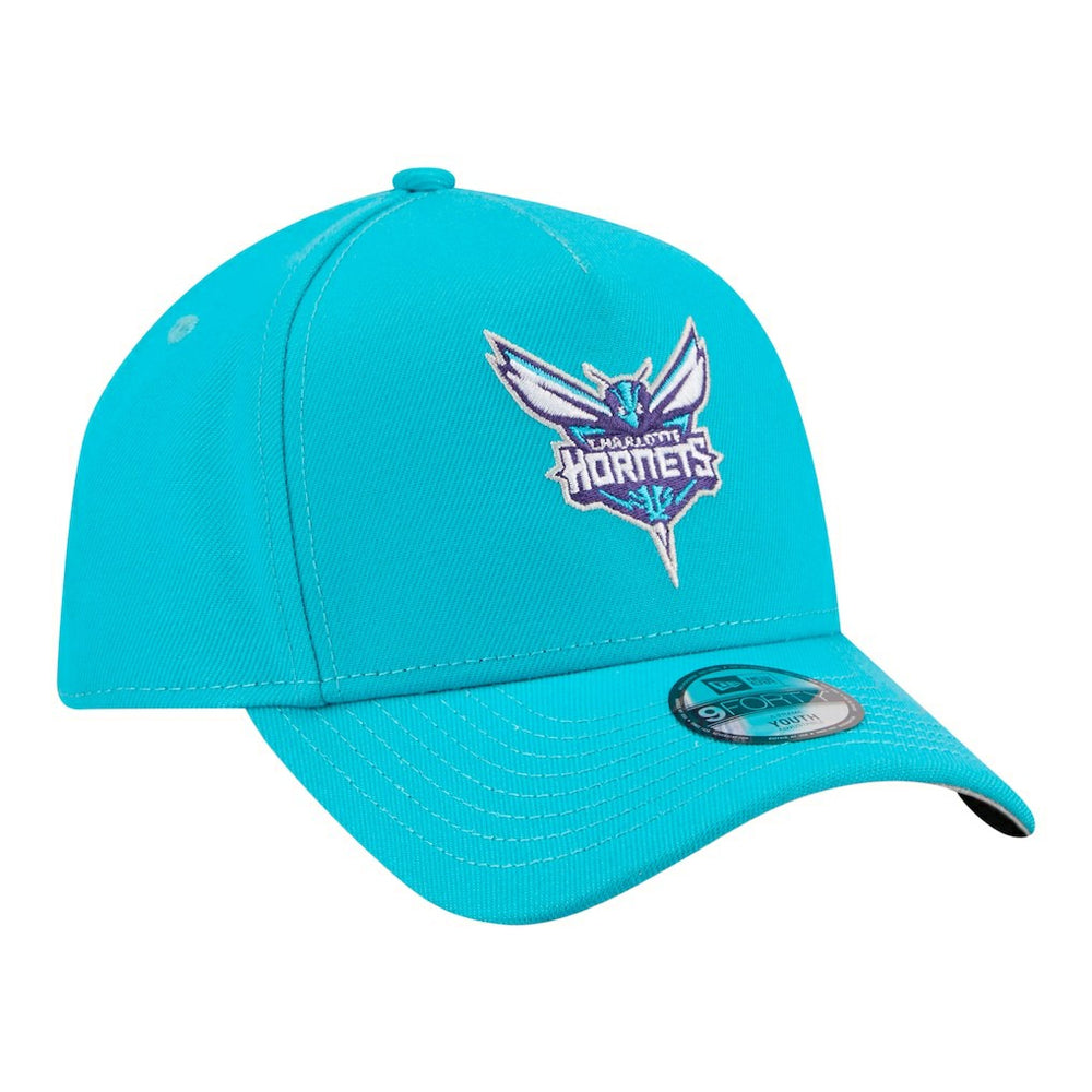 New Era - Charlotte Hornets Youth 9FORTY A-Frame Adjustable Hat - Teal